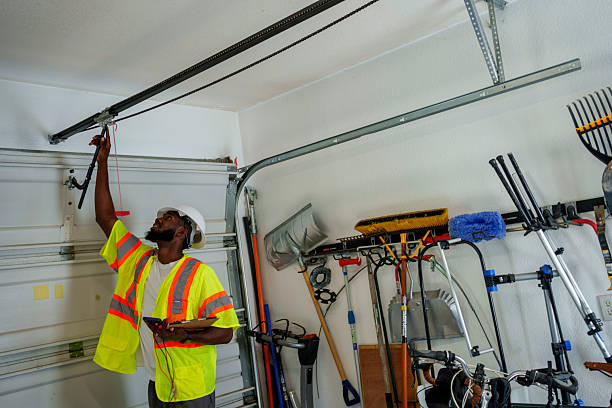 Professional Garage Door Panel Replacement technician working in Bells, TX